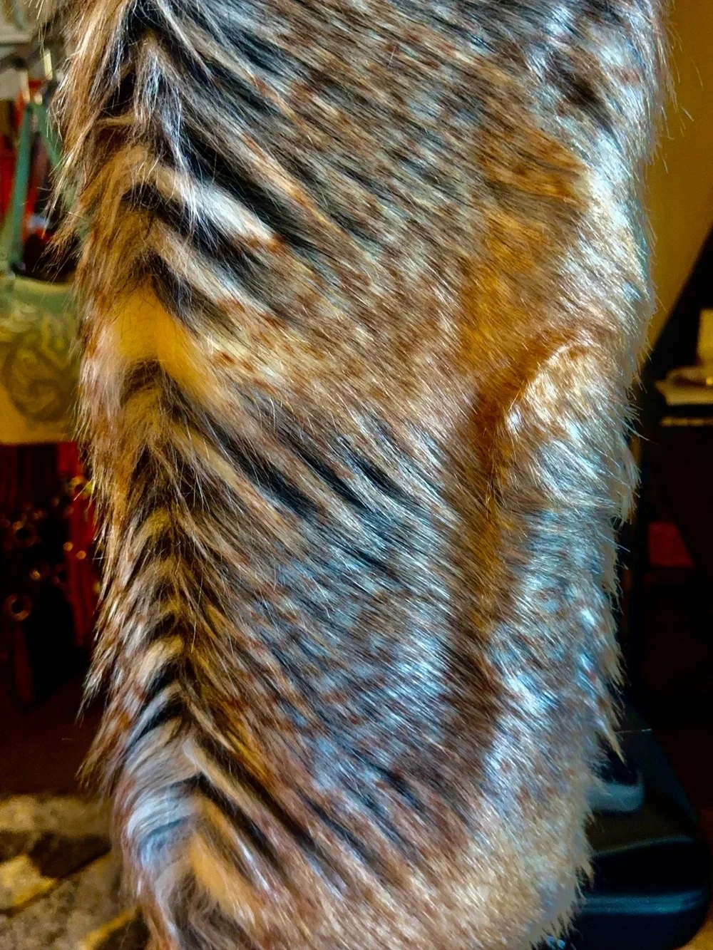 Multicolored Fur Scarf